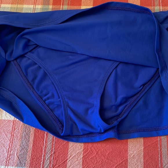 Chaps Blue Bathing Suit Bottom Skirt - Size 6 - Picture 2 of 6